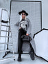 Knitted cardigan "NOBODY 7782" - GREY